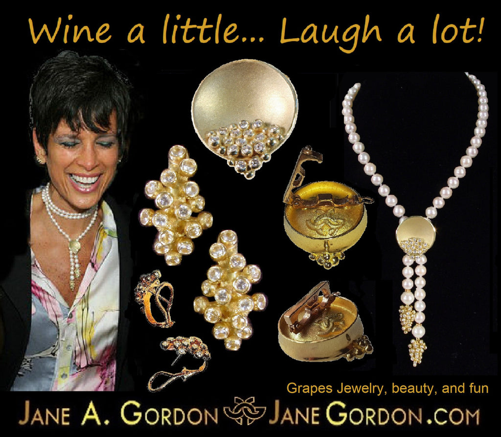 Grapes Drop Earrings: 14K Gold with Diamonds-19