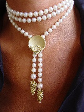 Bowl of Diamonds Necklace-Small-18K Gold Dots of Diamonds, Sterling Silver-6