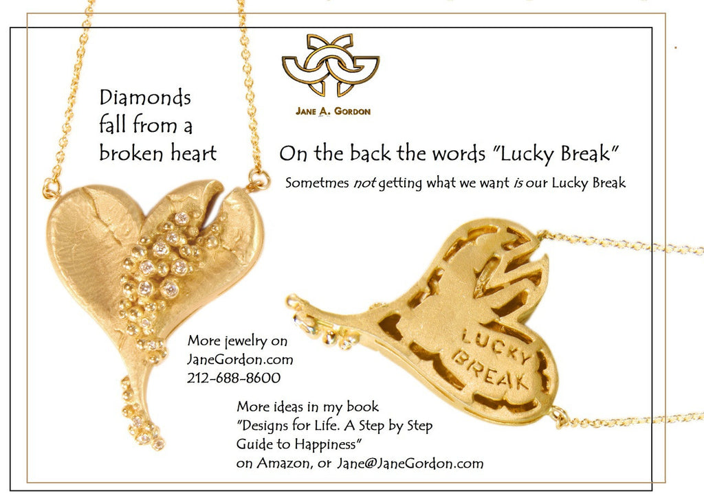 Hearts-Lucky Break Necklace-Large-14K Gold with Overflowing diamonds-4