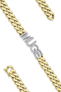 14ct Gold 1.50 Carats Diamond Personalized Name Bracelet-0