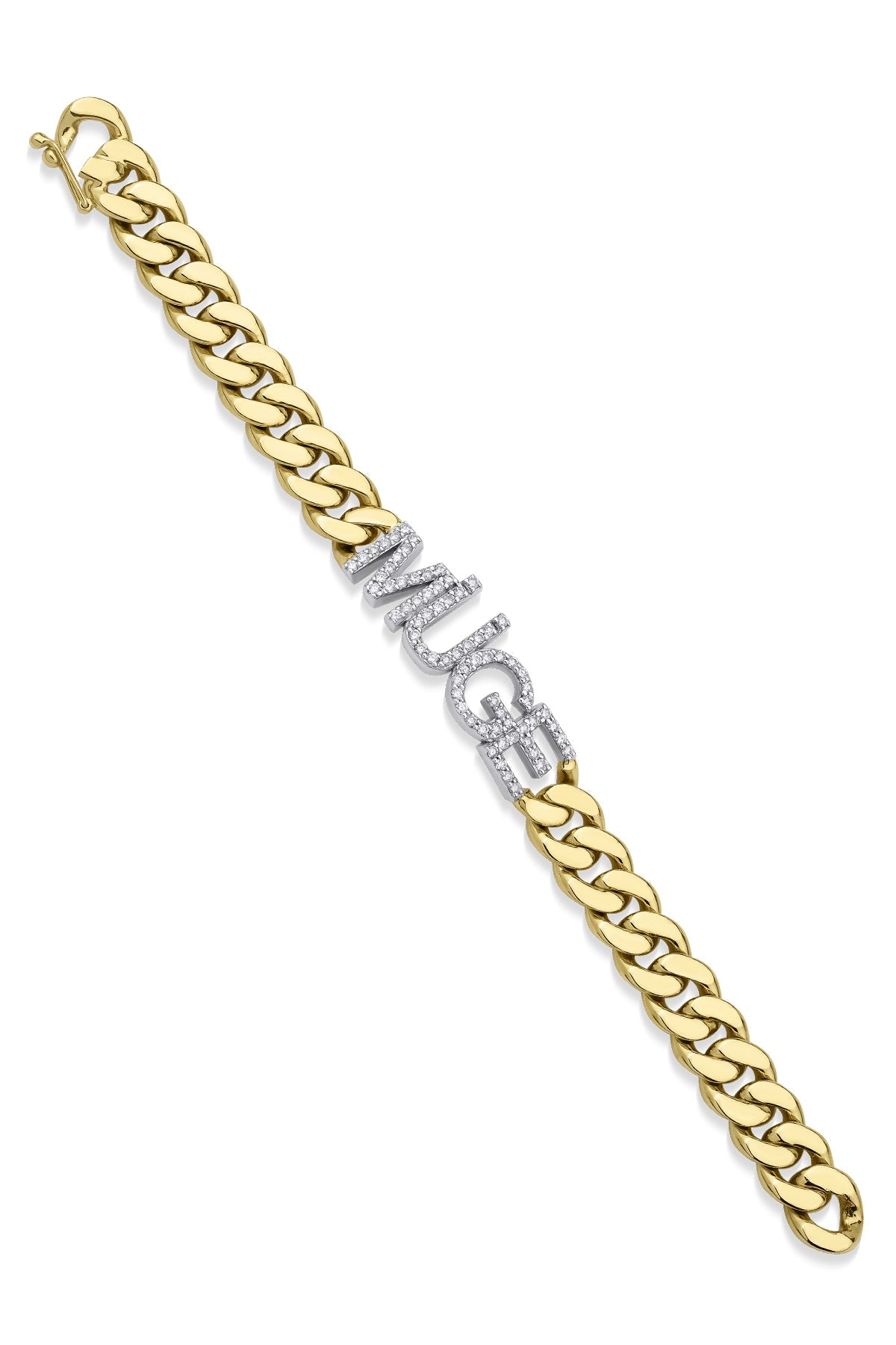 14ct Gold 1.50 Carats Diamond Personalized Name Bracelet-1