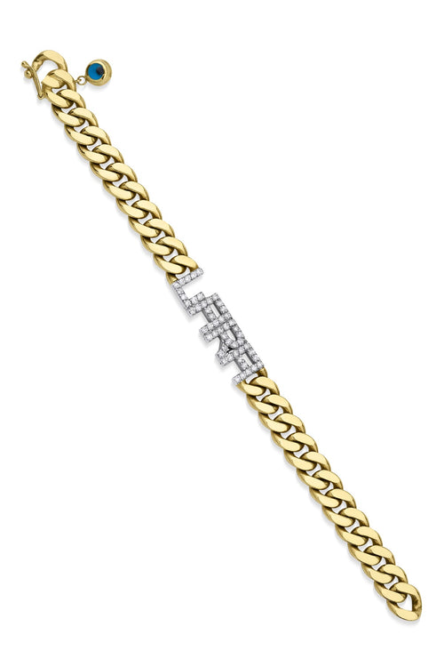 14ct Gold Personalized Diamond Bracelet-1