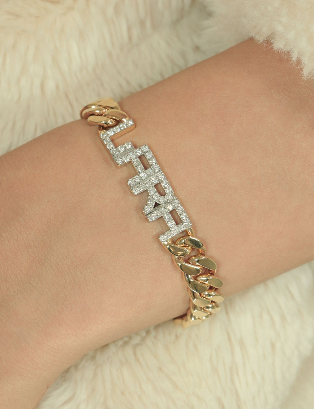 14ct Gold Personalized Diamond Bracelet-2