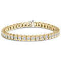 14K Yellow Gold 8.00 Cttw Half Bezel Set Diamond Tennis Bracelet (H-I Color, SI2-I1 Clarity) - 7" Inches-0