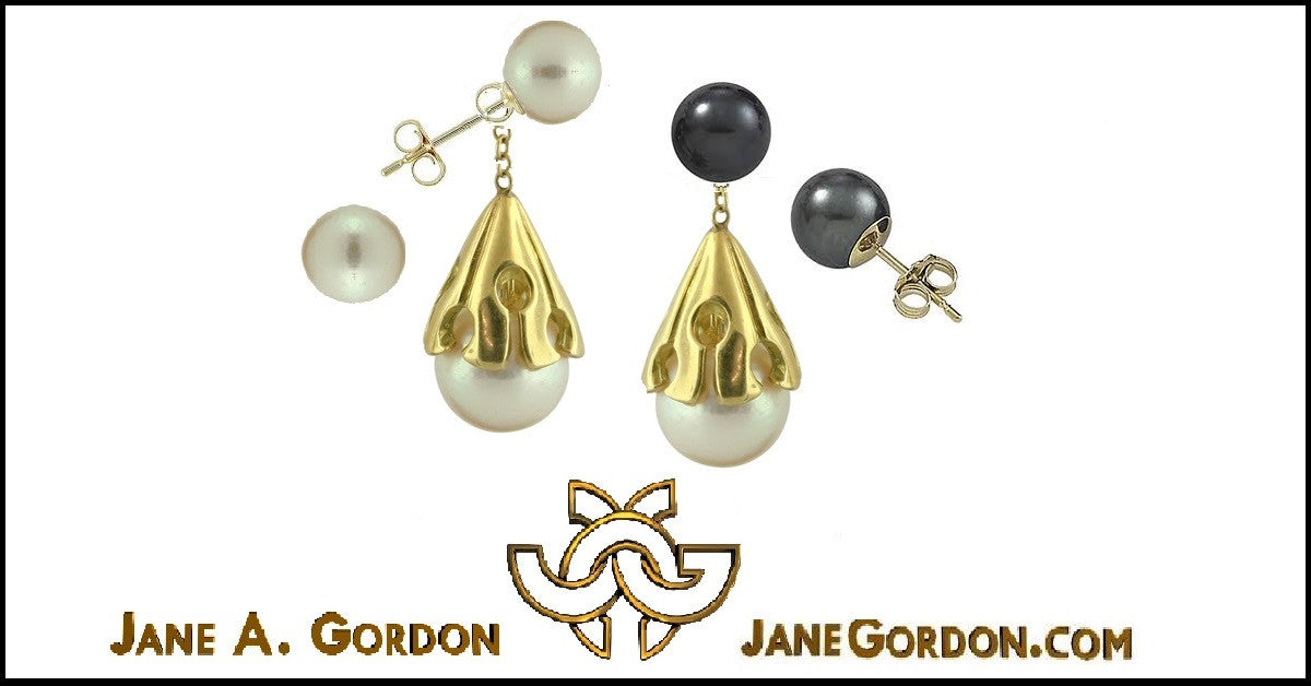 Akoya pearl drop earring-18K Gold-7