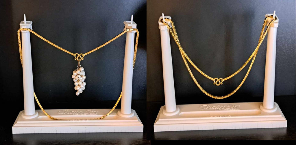 Stunning Baht Chain Necklace from Thailand- 24K Gold, 27" long- Unisex-6