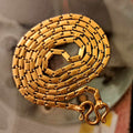 Stunning Baht Chain Necklace from Thailand- 24K Gold, 27" long- Unisex-10