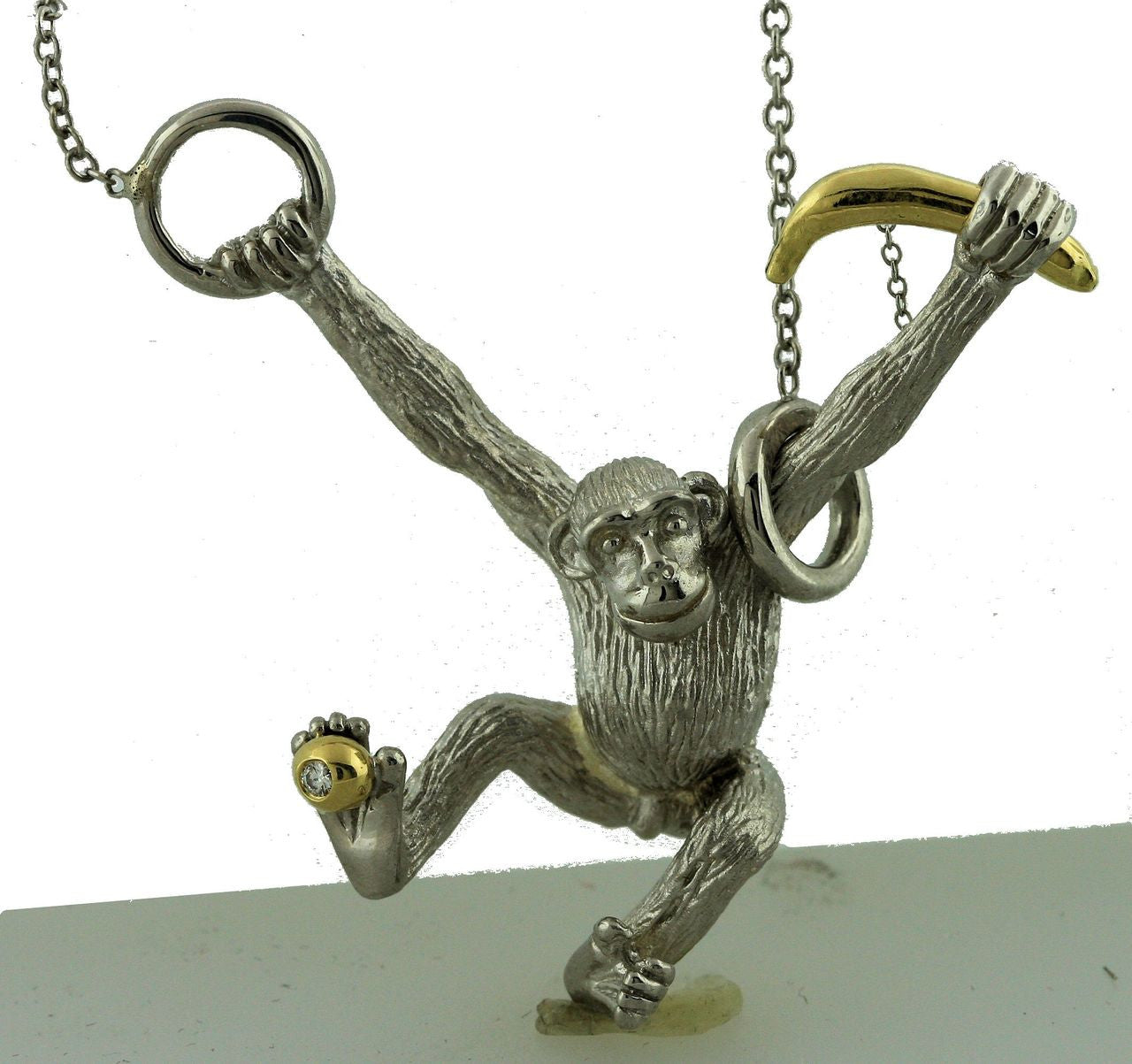 Drop the Banana- Banana stud earrings, Chimp Collection-14K gold-8