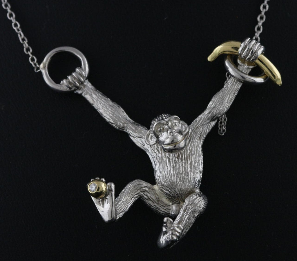 Drop the Banana- Banana stud earrings, Chimp Collection-14K gold-10