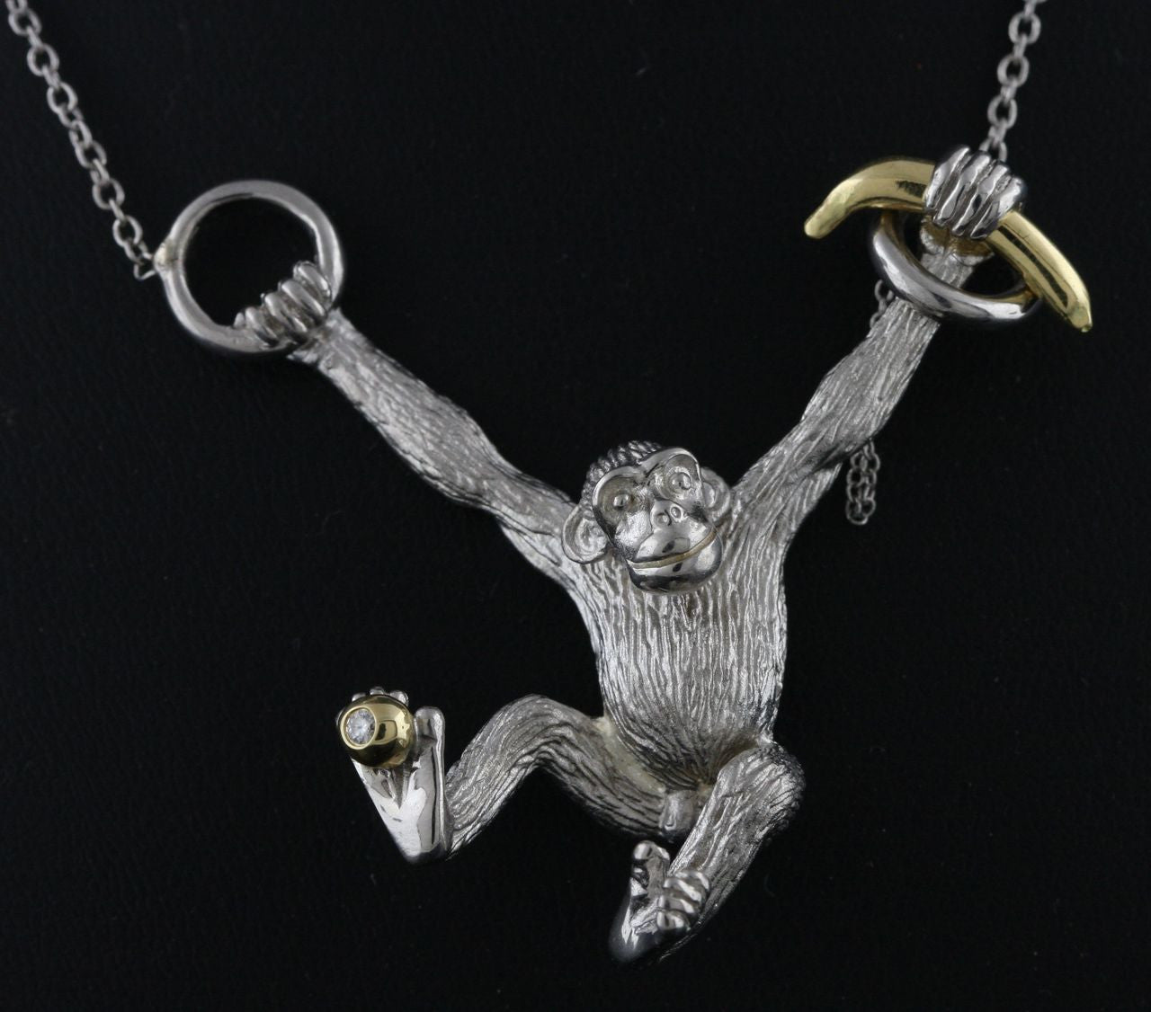 Drop the Banana- Banana stud earrings, Chimp Collection-14K gold-10