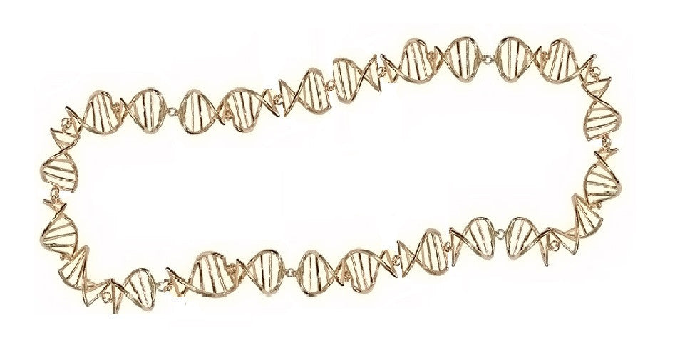 DNA Strand Necklace- DNA Linked chain- 18K-3
