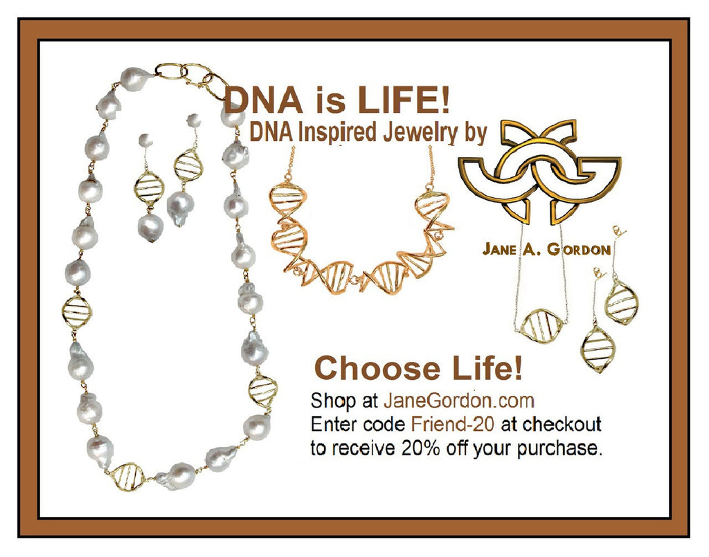 DNA Strand Necklace- DNA Linked chain- 18K-0
