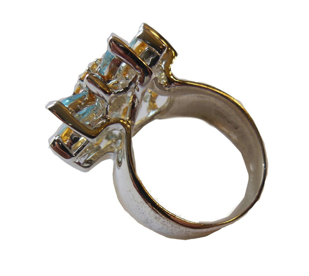 Colorful Daisy Ring-Sterling Silver & Semi-Precious Gemstones (any stone available)-6