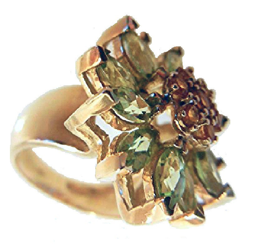 Colorful Daisy Ring-Sterling Silver & Semi-Precious Gemstones (any stone available)-7