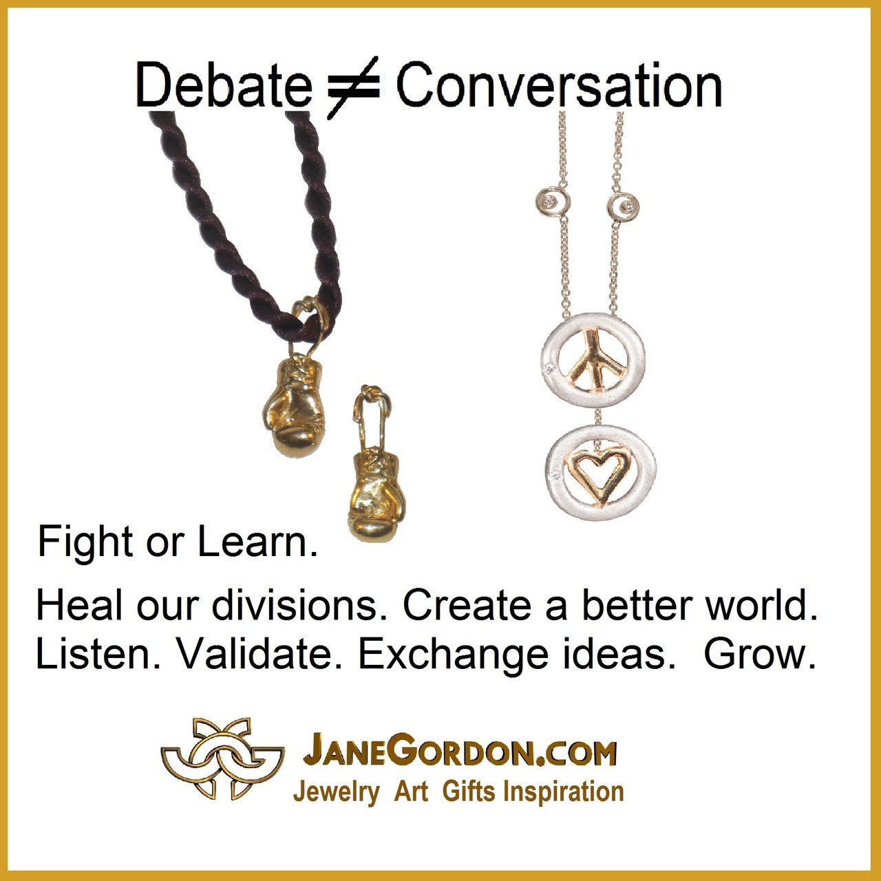 Peace & Love Earrings, Sterling Silver, Solid 18K Gold, with Tiny Diamonds-8