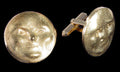 Someone to Watch Over Me-Sun/ Moon Cufflinks-18K gold with diamond eyes-0