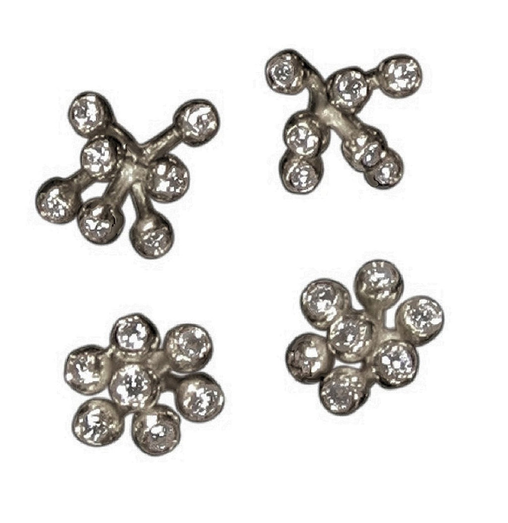 Fireworks-7 Earrings, 14K Gold with Diamonds: Celebrate Life!!!-13