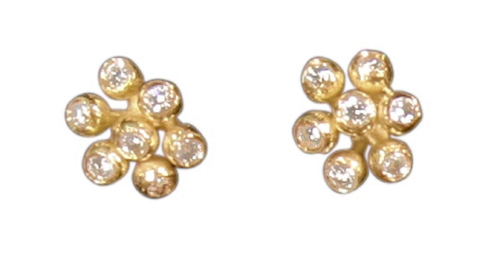 Fireworks-7 Earrings, 14K Gold with Diamonds: Celebrate Life!!!-10