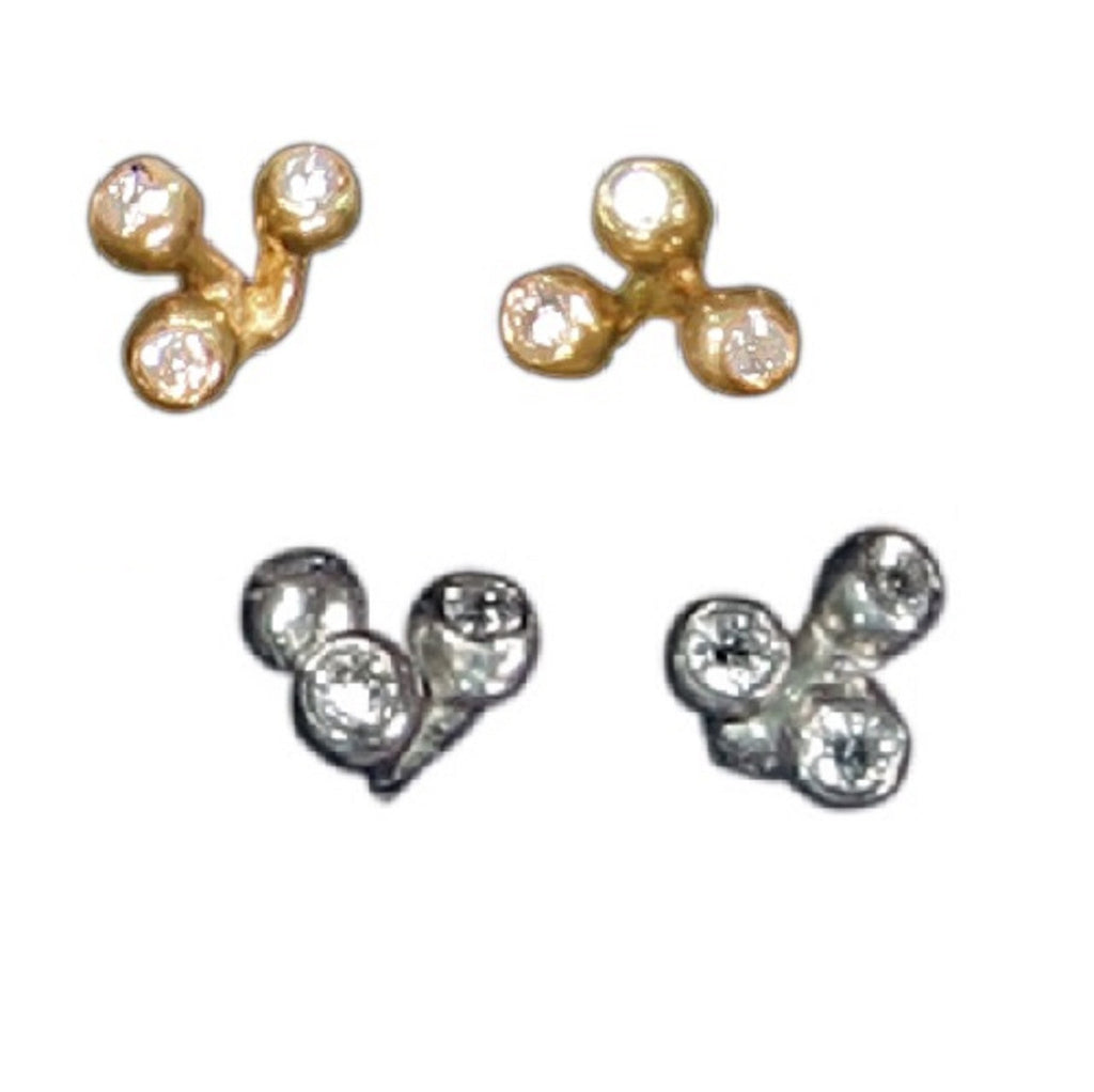 Fireworks Trip earrings-14K gold with diamonds-6