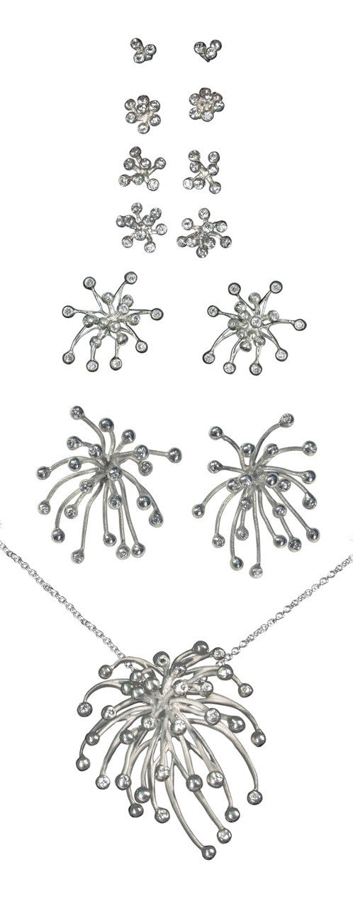 Superstar Earrings. Fireworks-18K gold with diamonds: Celebrate life!!!-10
