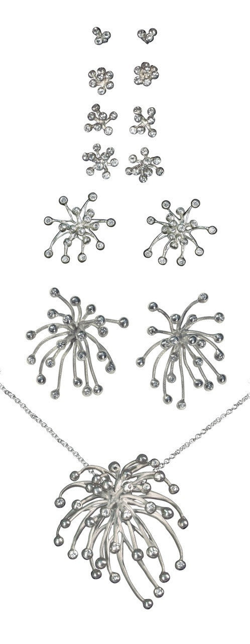 Fireworks-9 earrings-14K gold with diamonds-5