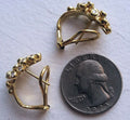 Grapes Huggie Earrings-14K Gold with Diamonds-10
