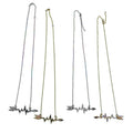 Custom Design: Heartbeat Arrow with Infinity links- Necklace- Sterling Silver with diamonds-0