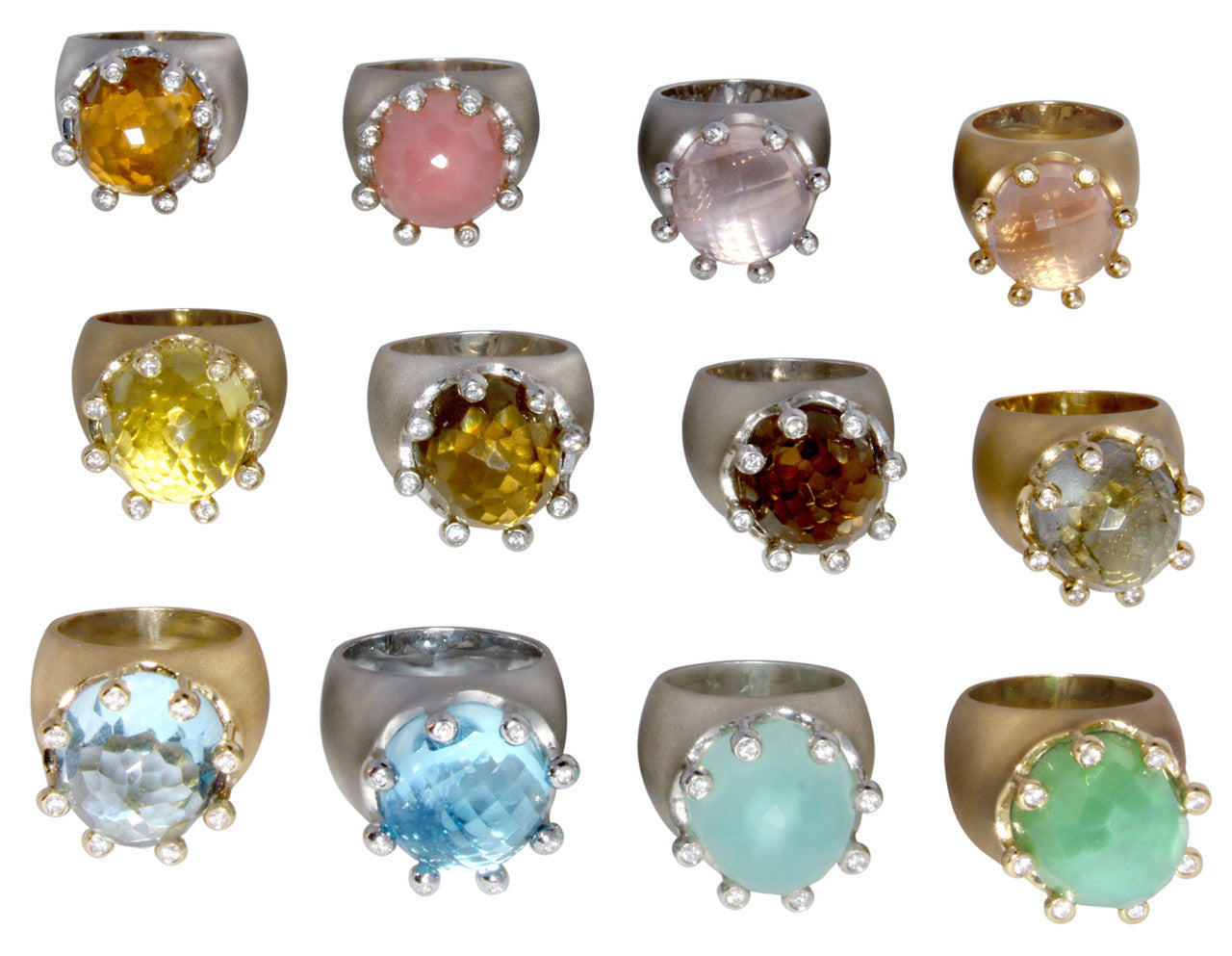 The Imperial Crown Ring- 20 Carat Gemstones with Diamonds in 18K Gold-4