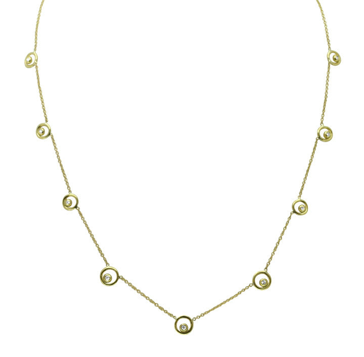 Karma Chain- Sterling Silver with Ripples of Diamonds-4
