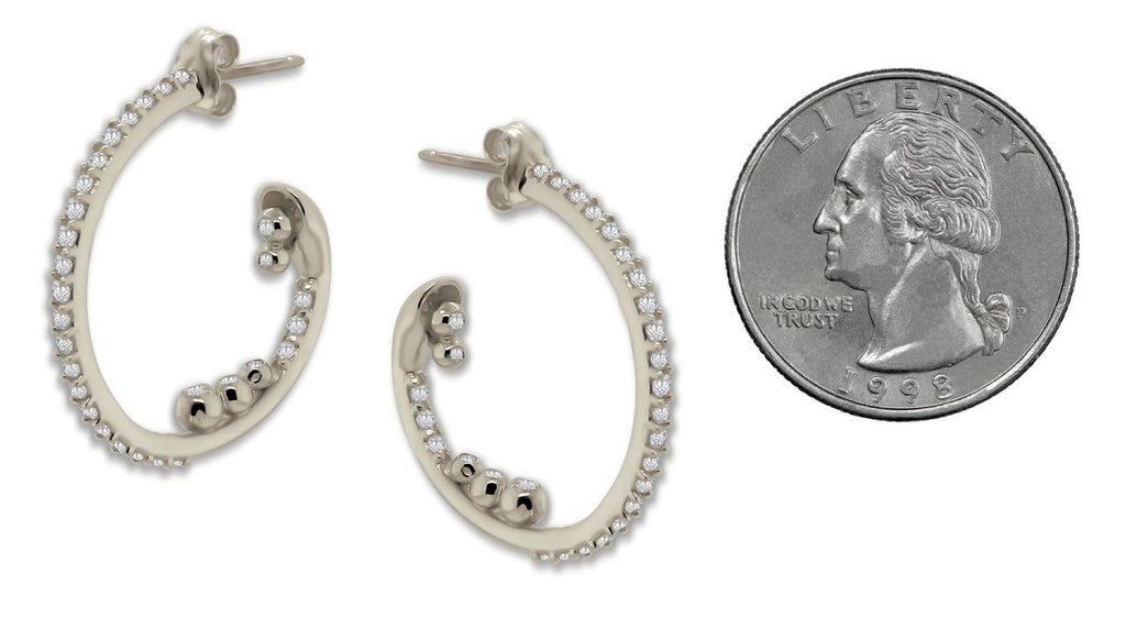 Abundance Hoop Earrings-14k Gold with Diamonds in an Abundant Overflow-6