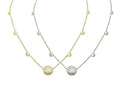 Karma ripples necklace- small -14K gold with diamonds-0