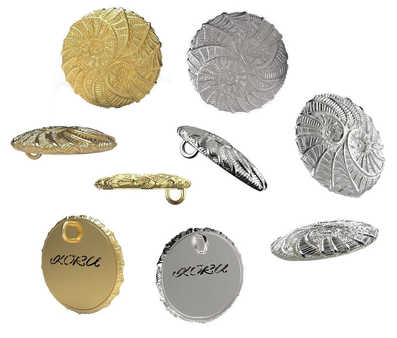 Koru Large Pendant/Necklace: 18K Gold. i3f = Imagine Inspire Innovate Foundation-5
