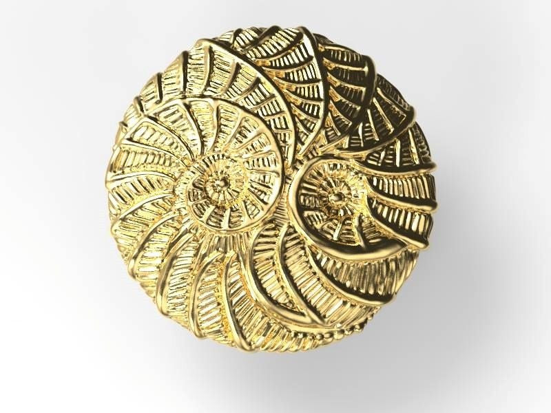 Koru Large Pendant/Necklace: 18K Gold. i3f = Imagine Inspire Innovate Foundation-12