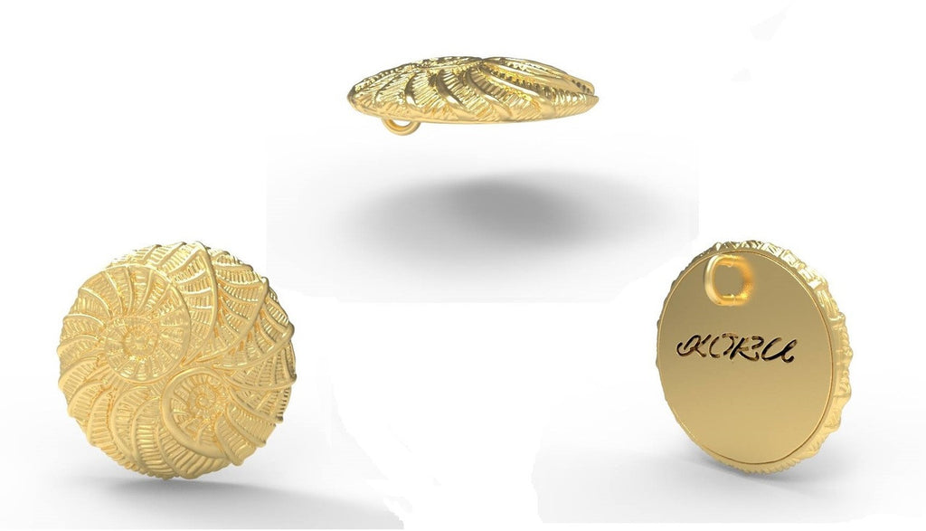Koru Large Pendant/Necklace: 18K Gold. i3f = Imagine Inspire Innovate Foundation-7