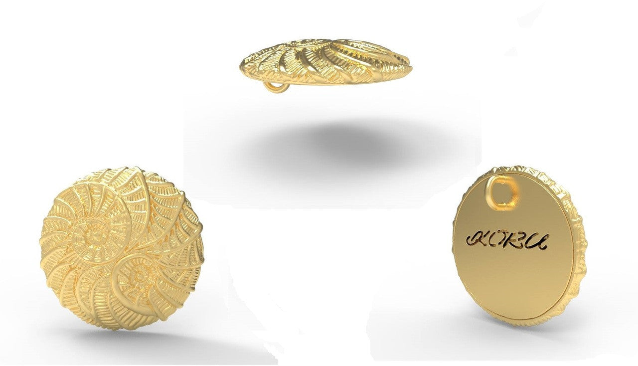Koru Large Pendant/Necklace: 18K Gold. i3f = Imagine Inspire Innovate Foundation-7