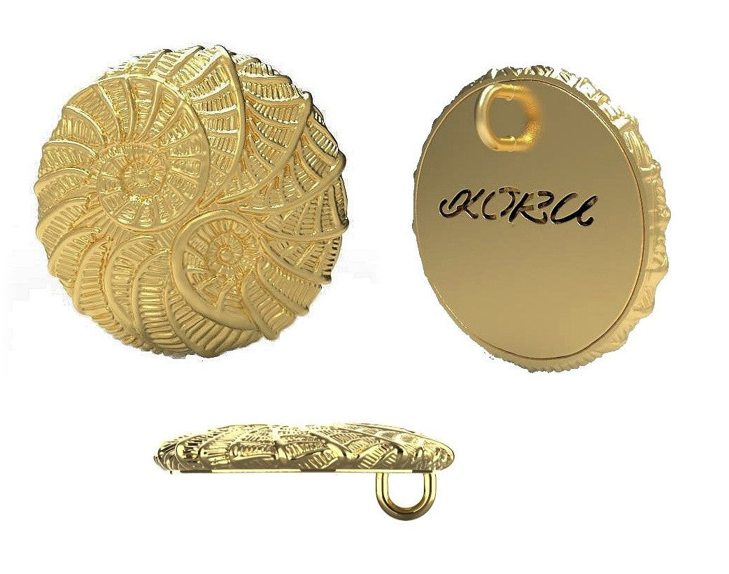Koru Large Pendant/Necklace: 18K Gold. i3f = Imagine Inspire Innovate Foundation-22
