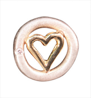 Peace & Love Earrings, Sterling Silver, Solid 18K Gold, with Tiny Diamonds-1