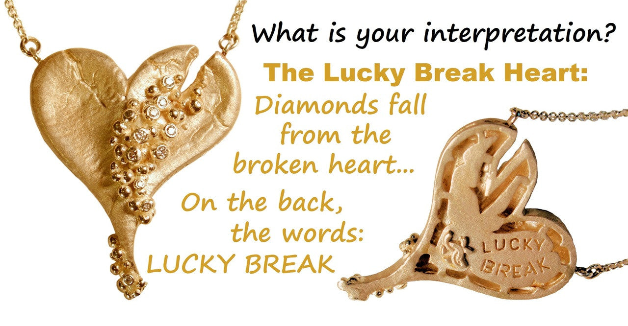 Hearts-Lucky Break Necklace-Small-18K Gold with Diamonds-10
