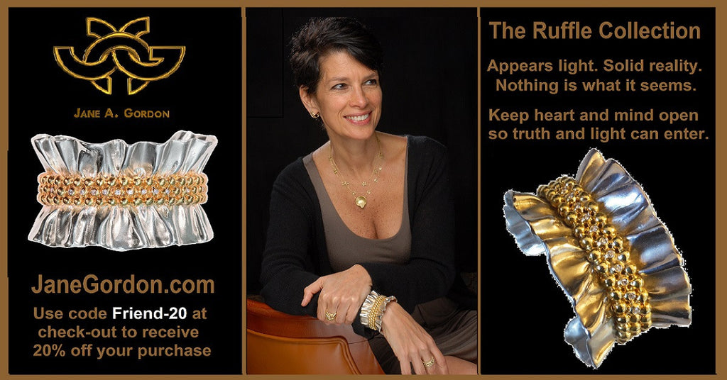 Ruffle Huggie Earrings- Diamonds in 18K Gold Dots set in Sterling Silver-4