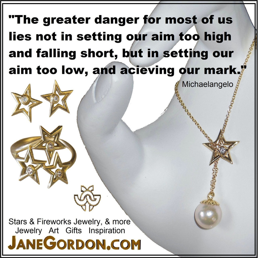 Star Stud Earrings-open-18K Gold with Diamonds: Reach for the Stars-1