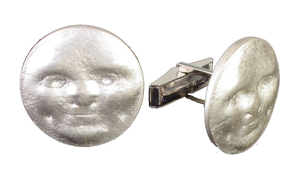 Someone to Watch Over Me-Sun/ Moon Cufflinks-18K gold with diamond eyes-1