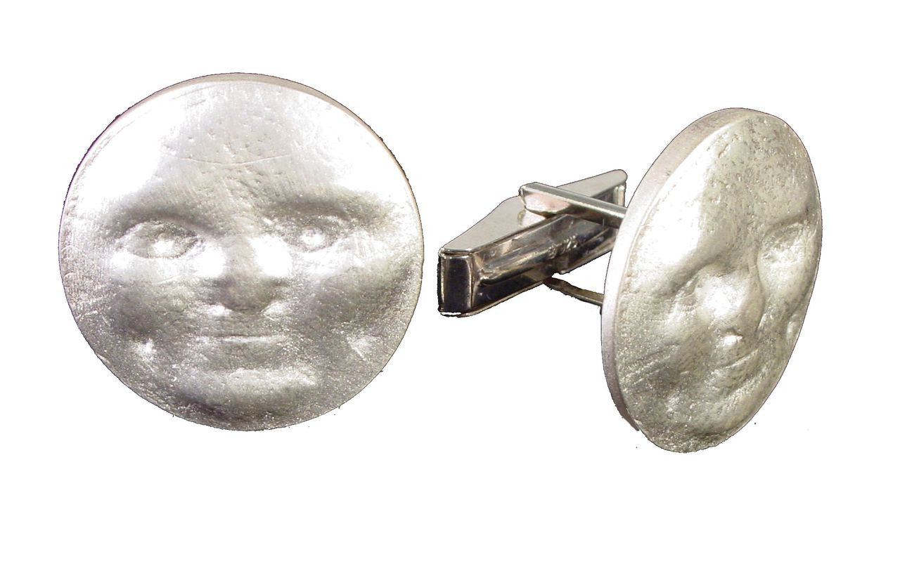 Someone to Watch Over Me-Sun/ Moon Cufflinks-18K gold with diamond eyes-1