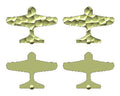 Custom Design: Airplane Stud Earrings- 18K Gold: 12mm-20